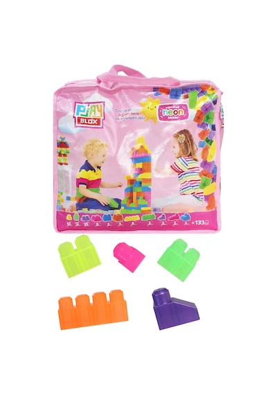 Play Blox 2991 Neon Renkler Mega Blok Seti 133 Parça Pembe Çantalı