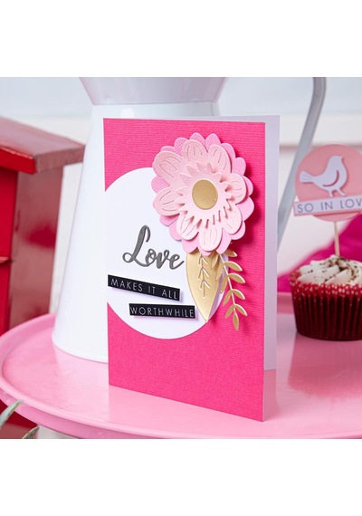 Sizzix Rose Gold Surfacez Zengin Kart Stoğu, 20x29 Cm, 50'li Paket