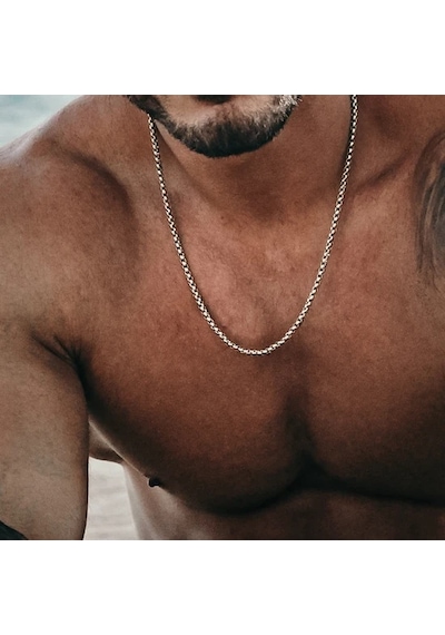 Arnavut Zinciri Örme Erkek Çelik Kolye Zincir 3mm 70cm