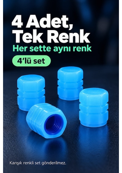 Fosforlu Sibop Kapağı 4 Adet Karanlıkta Parlayan
