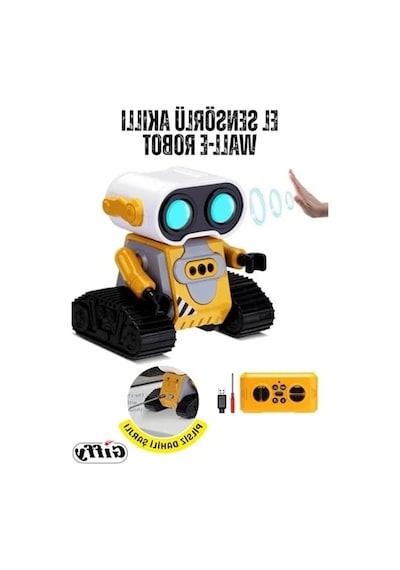 Akıllı Rc Robot, El Sensörlü Işıklı Ve Sesli Fonksiyonlar İle Eğlenceli Oyun Deneyimi Sarı