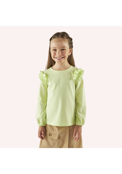Panço Kız Çocuk Uzun Kollu T-shirt 2421gk05035-4622 001
