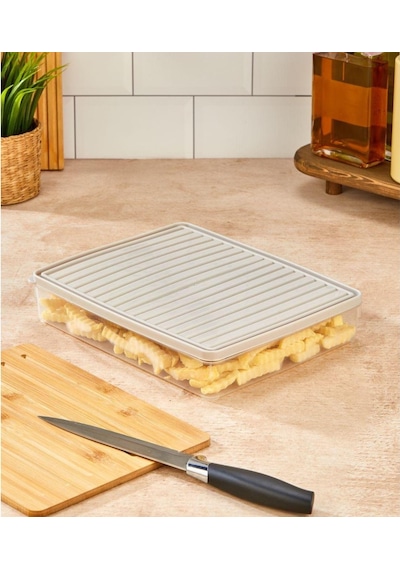 Bigmate Bgmt2525 4'lü Şeffaf Saklama Kabı 4x2,5 Lt Mikrodalga Buzdolabı Ve Dondurucu Uyumlu Düzenleyici Gri