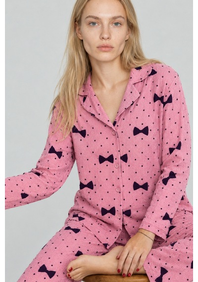 Norcia Sports Kadın Uzun Kol Rahat Lila Pijama Takımı 4749 Çok Renkli - 929323338 Çok Renkli - 929323338 Çok Renkli