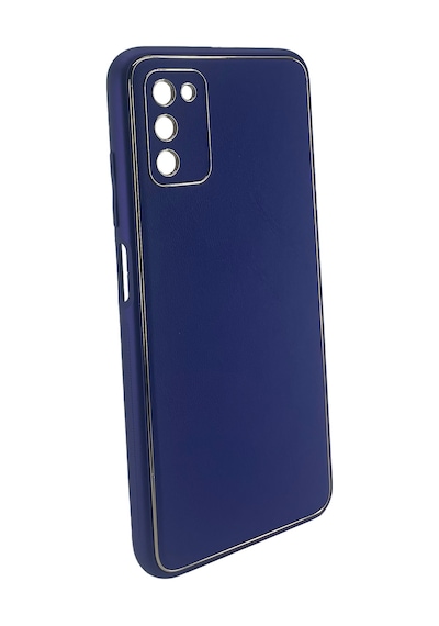 Nettech Samsung Galaxy A03s Uyumlu Coco Leather Seri Arka Koruma Kılıf - Siyah Siyah