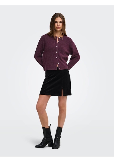 Only Onlflora Hw Cord Short Kadife Siyah Kadın Etek 15382096