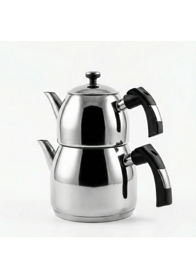Amboss Tea Dora Büyük Boy Çaydanlık Takımı Gümüş