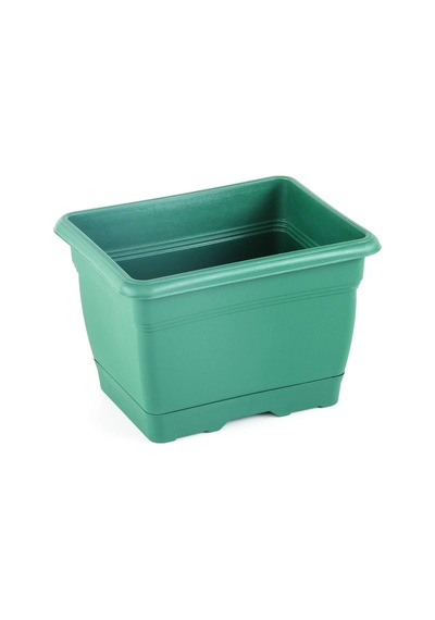 Tr V600 Villa Balkon Saksı Tabaklı 21cm, 2,75 Litre Yeşil Genel