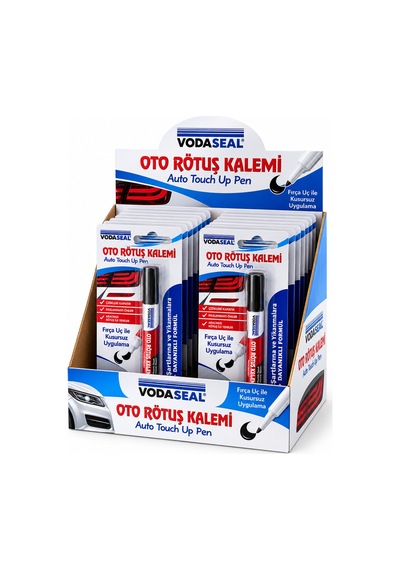 12 Adet Metalik Siyah Oto Rötuş Kalem Fırça Uç 5ml 5570
