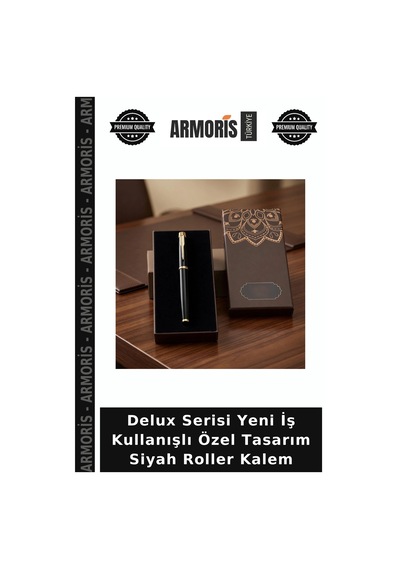 Delux Serisi Yeni İş Kullanışlı Özel Tasarım Siyah Roller Kalem Çok Renkli