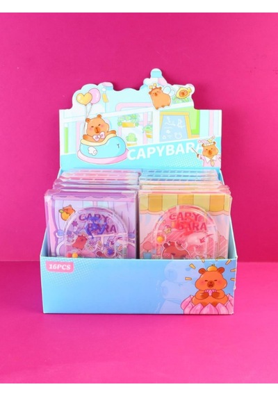 Capybara Oyun Kapaklı Spiralli Çizgili Defter 80 Yaprak Çok Renkli