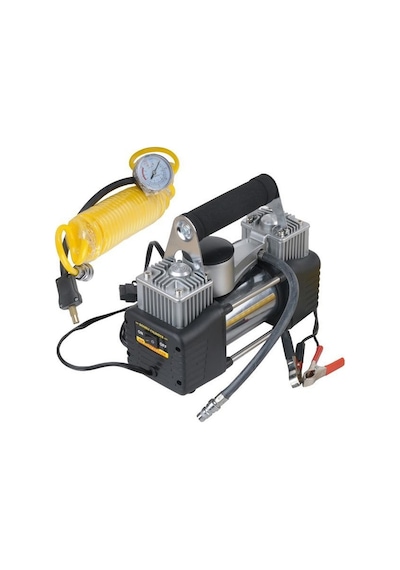 Hava Kompresörü Çift Pistonlu Metal Gövde 12v Araçlar İçin Uyumlu