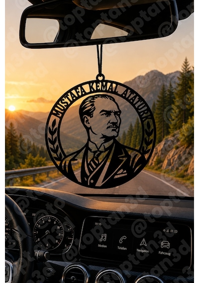 Atatürk Ayna Süsü, Araba Süsü, Mustafa Kemal Dikiz Aynası Süsü - Eşe, Dosta, Sevgiliye Araba Hediyesi