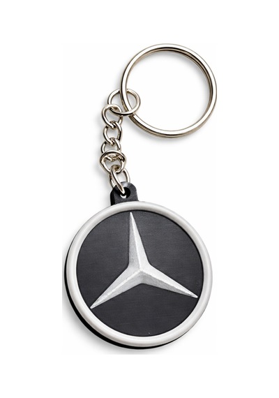 Mercedes Logo Anahtarlık Karbon Fiber Görünümlü Şık Tasarım