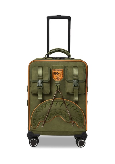 Sprayground Spec Ops Global Hawk Bagaj Çantası, Dayanıklı %100 Polyester Bavul & Valiz Haki
