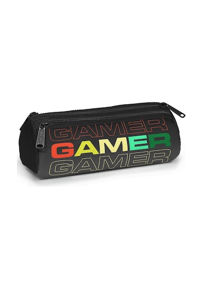 Coral High Üç Gözlü Okul Kalem Çantası - Erkek Çocuk - Siyah Gamer Çok Renkli
