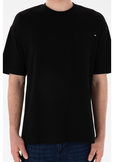 U.S. Polo Assn. Erkek Comfort Fit Bisiklet Yaka Siyah Tişört 50305990-VR046