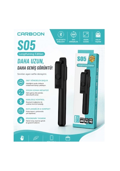 Carboon S05 Bluetooth Selfie Özellikli Çok Fonksiyonlu