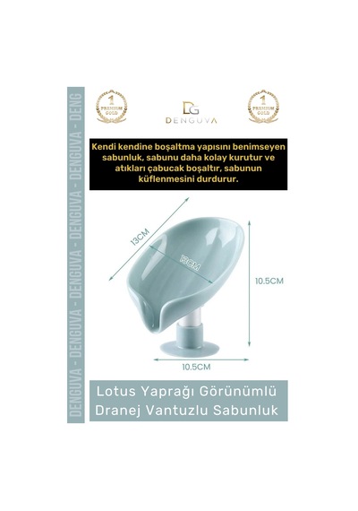 Sabunluk Vantuzlu Silikon Banyo Mutfak Lavabo Kendi Kendine Boşaltan Su Tutmaz Giderli Katı Sabunlu Çok Renkli
