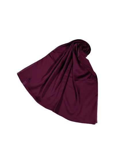 Mim Eşarp Mısırlı Eşarpları Düz Renk Vual Twill Şal Bordo