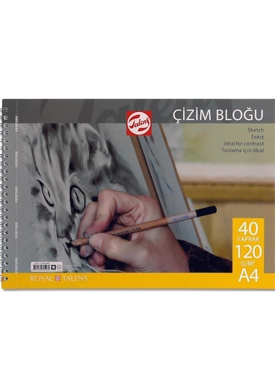 Talens Çizim Bloğu 120 G A4 40Yp Spiralli