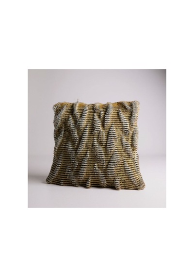Ithal Peluş Kumaş Yastık Kılıfı Desen 45x45 Peluş Yastık Home Bej Desen Bej Desen