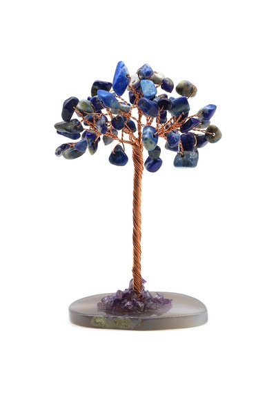 Lapis Lazuli Doğal Taş Tel Sarmalı Ağaç - Dt-3331