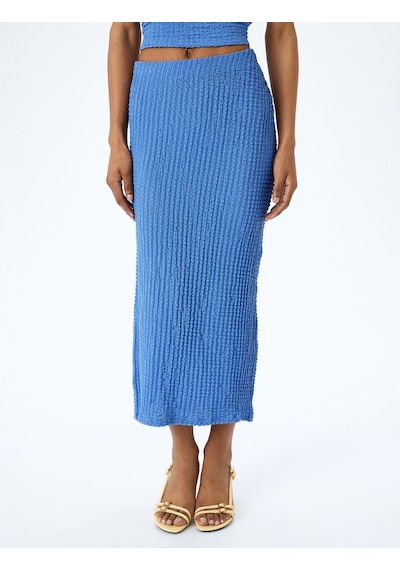 Koton Slim Fit Dokulu Drape Detaylı Yüksek Bel Kalem Etek Mavi 5sak10002uk Mavi Koton Slim Fit Dokulu Drape Detaylı Yüksek Bel Kalem Etek Mavi 5sak10002uk Mavi
