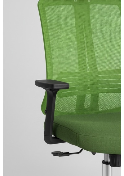 Upstyle Poyraz Başlıklı Fileli Ergonomik Çalışma Koltuğu Yeşil Krom Koltuk 66 125 65 Cm