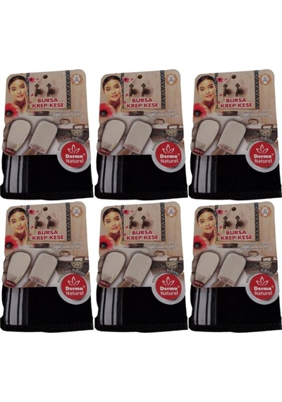 Derma Naturel Krep Kese - Siyah Ms-28 6 Lı Set