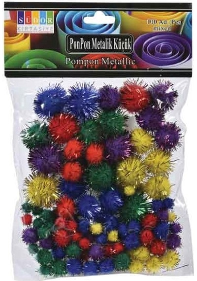 Südor Pon Pon Metalik Küçük Çok Renkli