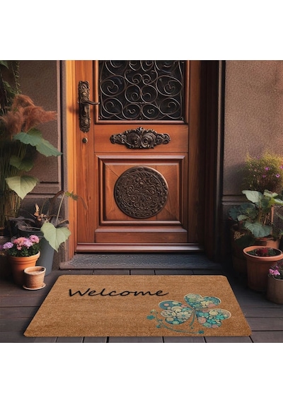 Valerine Life İyi Şans Yoncası Welcome Kapı Önü Paspası 45x70cm