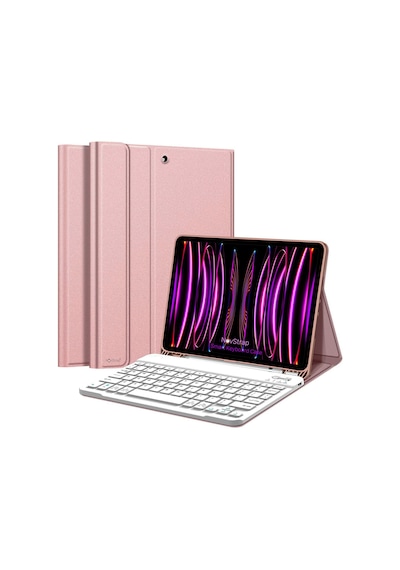 NovStrap Apple Uyumlu iPad Pro 11 2022 2021 2020 2 3 4 Nesil Bluetooth Klavyeli Kılıf Kalem Bölmeli