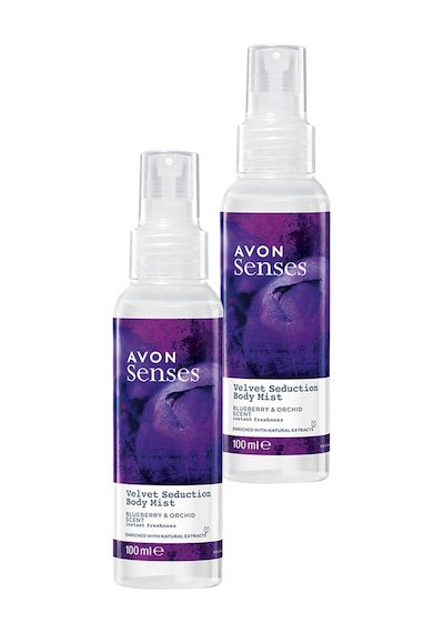 Avon Velvet Seduction Yaban Mersini ve Orkide Kokulu Vücut Spreyi 2 x 100 ML