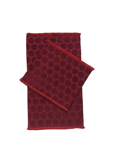 Welsoft Puantiyeli Bambo Klozet Takımı 2 Pcs Bordo