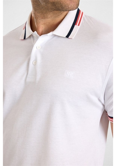 Süvari Beyaz Slim Düz Baskısız Pike Polo Yaka Tişört Sts1014000022-bey