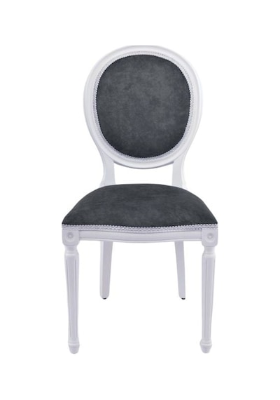 Madalyon Ahşap Klasik Sandalye Beyaz - Gri