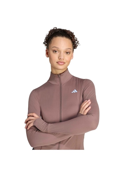 Adidas Kadın Ceket 3-strıpes Studıo Zip Through Jacket Ky7998 Kahverengi