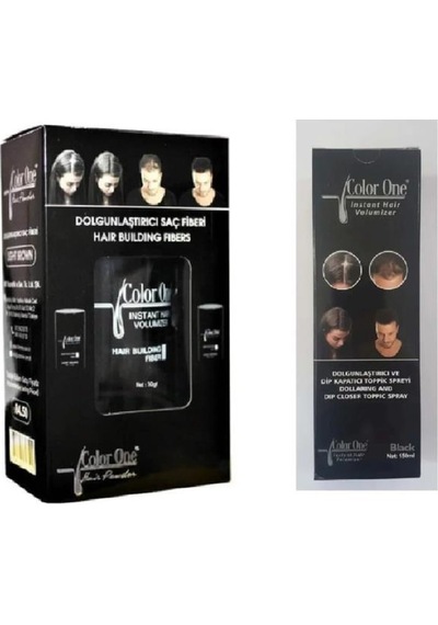 Color One Fibers Dolgunlaştırıcı Saç Fiberi C.one Siyah 50g - c.one Dolgunlaştırıcı Sprey Siyah