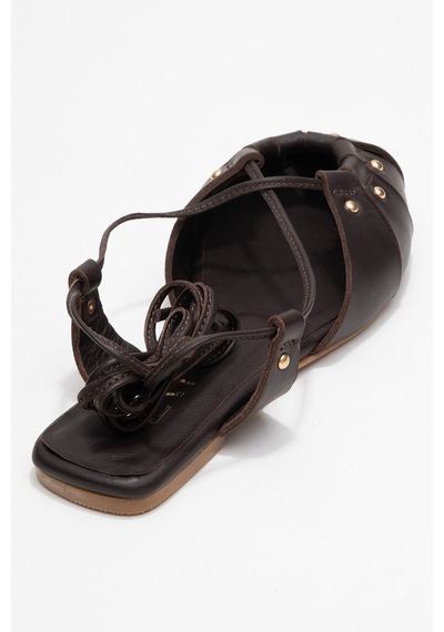 Luvishoes Luvi Shoes Darıa Kahverengi Hakiki Deri Troklu Bilekten Bağcıklı Kadın Sandalet Kahverengi Luvishoes Luvi Shoes Darıa Kahverengi Hakiki Deri Troklu Bilekten Bağcıklı Kadın Sandalet Kahverengi