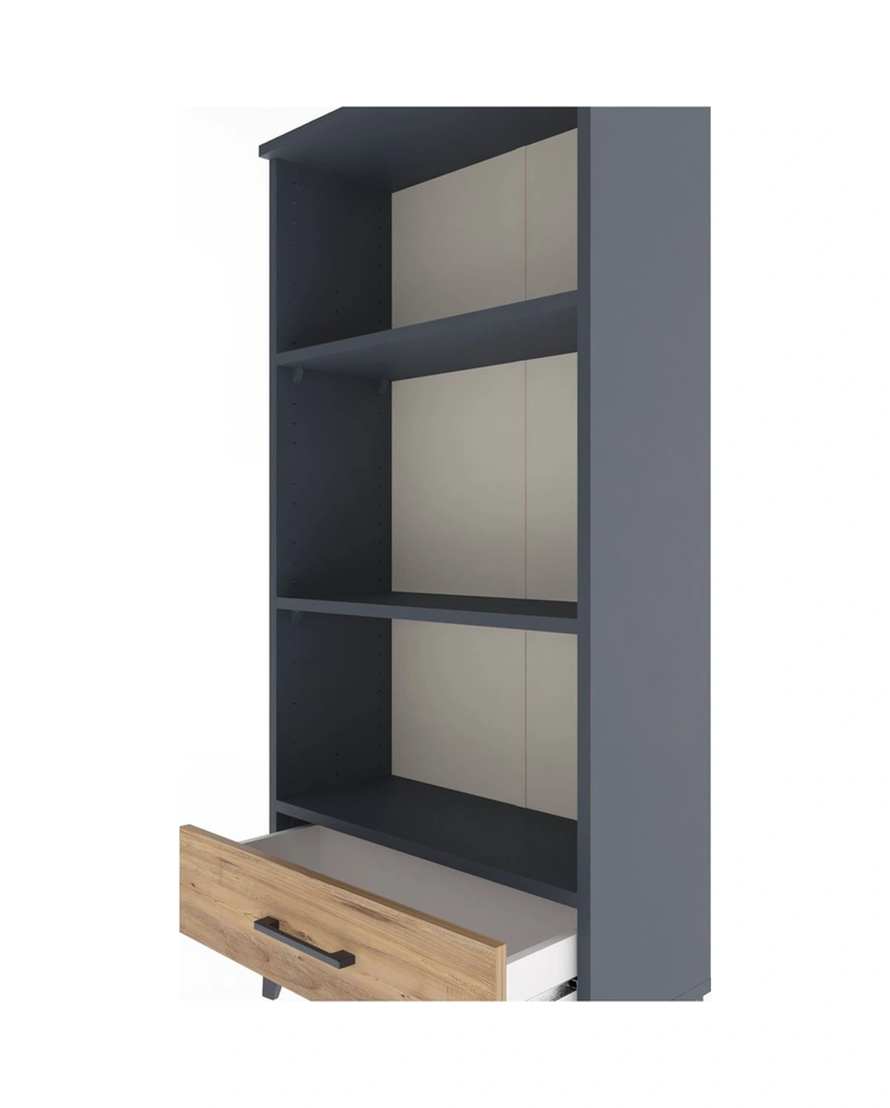 Arges Dolap 3 Raflı Tek Çekmeceli 60x30x134 Antrasit-çam Antrasit Arges Dolap 3 Raflı Tek Çekmeceli 60x30x134 Antrasit-çam Antrasit