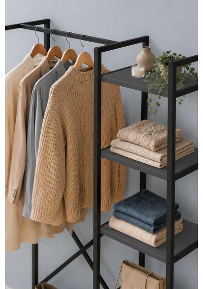 5 Raflı Metal Gardırop Metal Portmanto Açık Gardırop Elbise Dolabı Metal Askılık Vestiyer Loftix Antrasit 5 Raflı Metal Gardırop Metal Portmanto Açık Gardırop Elbise Dolabı Metal Askılık Vestiyer Loftix Antrasit