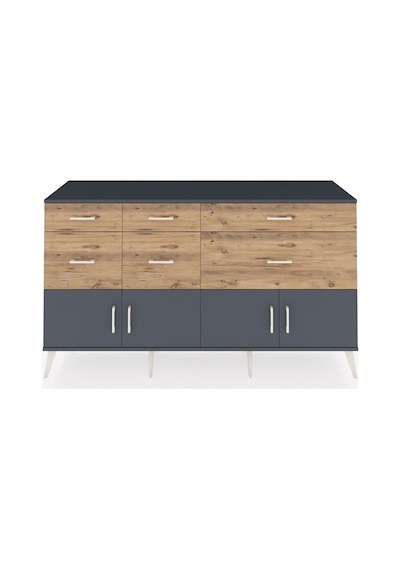 Kronos Konsol Tek Raflı 6 Çekmeceli 4 Kapaklı 176x59x99 Antrasit- Antrasit-antrasit/çam Kronos Konsol Tek Raflı 6 Çekmeceli 4 Kapaklı 176x59x99 Antrasit- Antrasit-antrasit/çam