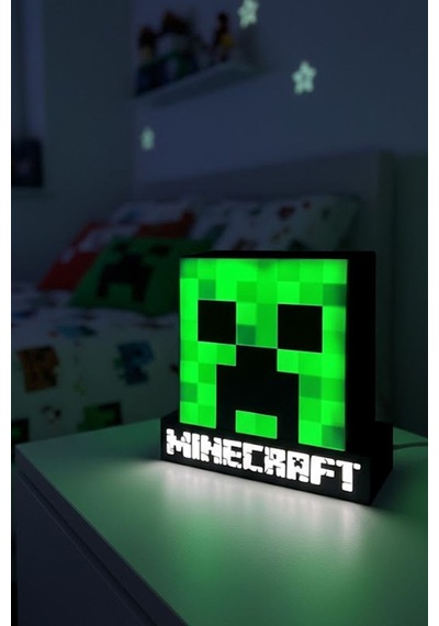 Minecraft Creeper Tasarımlı Dekoratif Aydınlatma Gece Lambası Çok Renkli