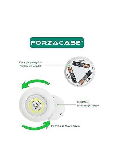 Uzaktan Kumandalı 3 Lü Spot Led Lamba Kablosuz Pilli Işıldak Dolap Işığı Mutfak Rafı Işığı - Fc086 Çok Renkli