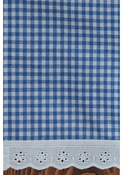 Peçete Kareli Fistolu 6 Lı Retro 20x30 Cm Mavi
