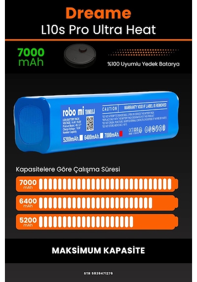Dreame L10s Pro Ultra Heat 7000mah Robot Süpürge Bataryası