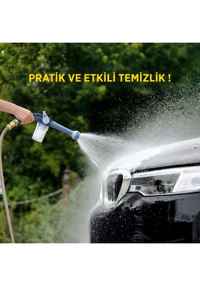 Space24 Spk20 Deterjan Hazneli 8 Farklı Su Çıkışlı Basınçlı Su Tabancası Mavi