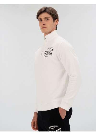 Everlast Bronx Nyc Half Zip Regular Beyaz Erkek Sweatshirt Beyaz