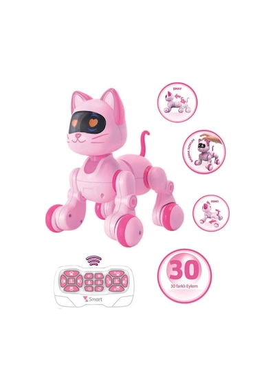 Uzaktan Kumandalı 30 Fonksiyon Akıllı Interaktif Öğretici Robot Oyuncak Kedi Kedi
